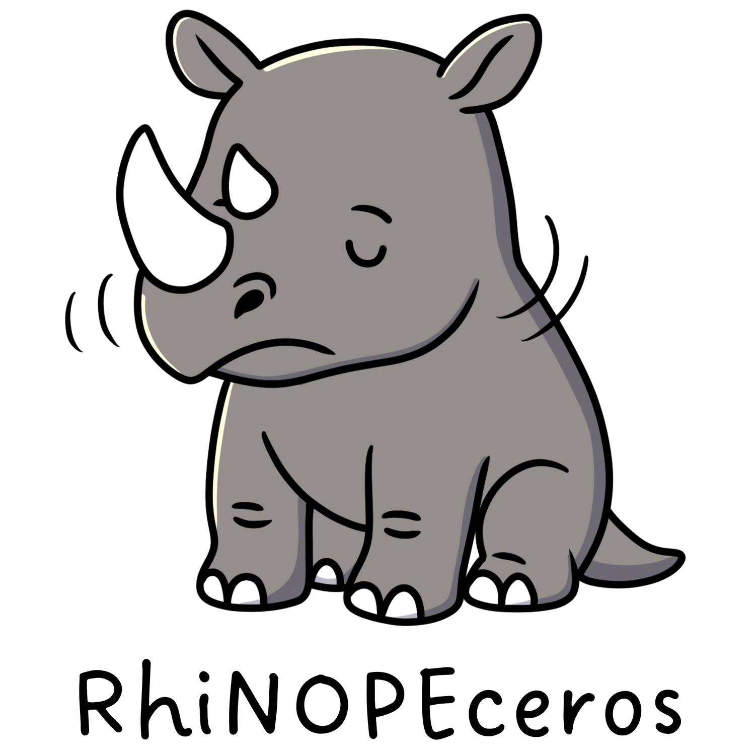 RhiNOPEceros un rhino mignon qui dit non