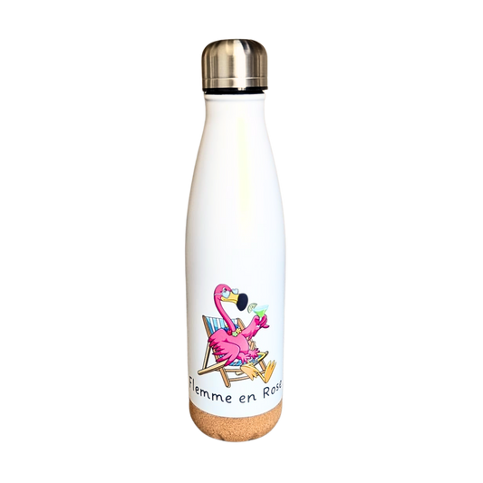 Thermos / gourde isotherme Flamant Rose